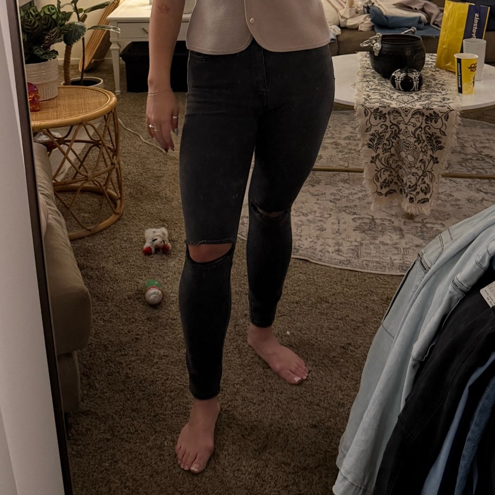 Forever 21 Charcoal Denim Pants